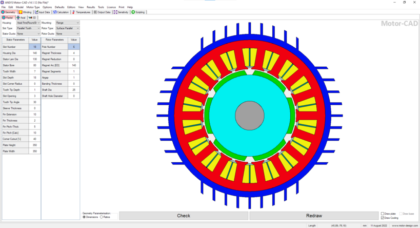 Intuitiver Modellaufbau in Ansys Motor-CAD