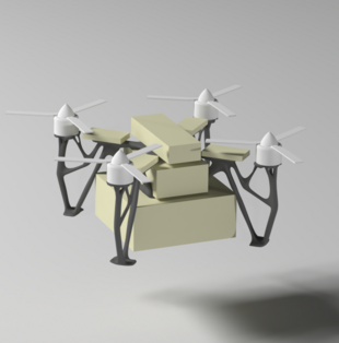 Rendering des optimierten Drohnendesigns 