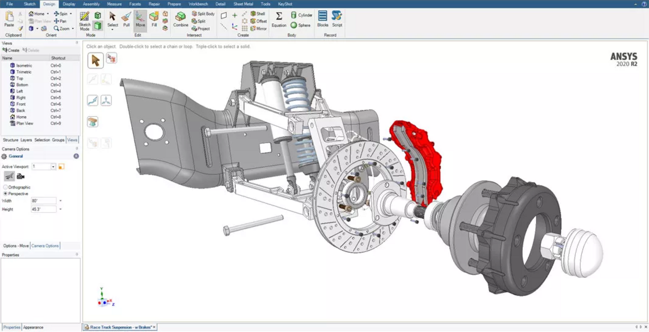Ansys CAD Software (Ansys SpaceClaim Direct Modeler) zur Modellerstellung und -aufbereitung